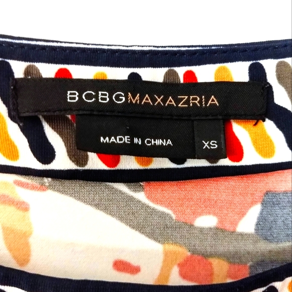 NWOT BCBG Paint Spatter Square Neck Shift Dress - Picture 2 of 5